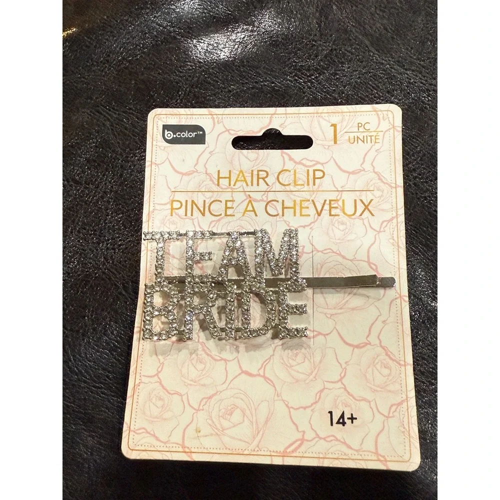 Team Bride‎ Rhinestone Hair Clip B.color Bridal Party Hair Accessory